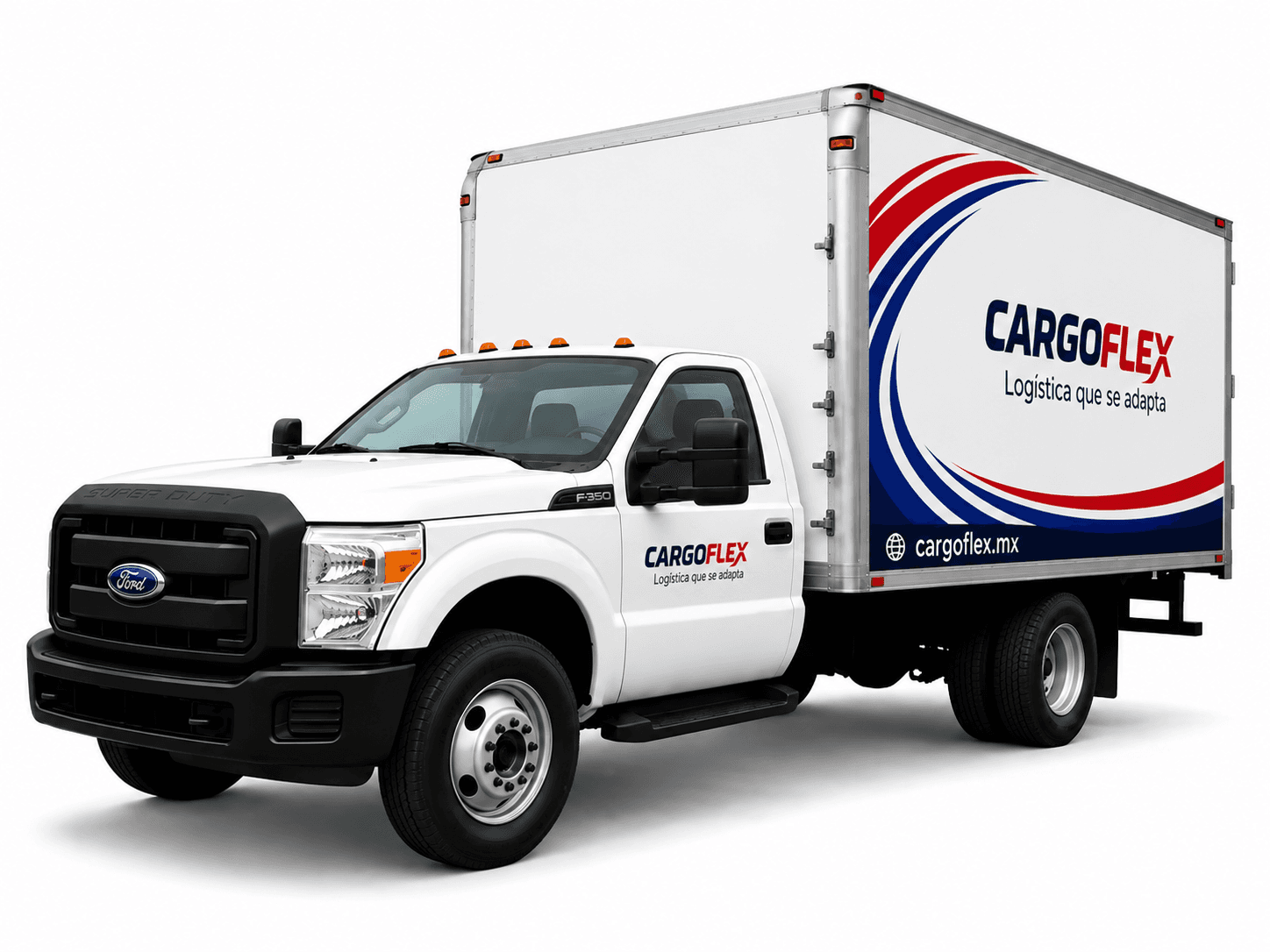 Unidad de caja seca Ford F-350 para renta de carga en Monterrey