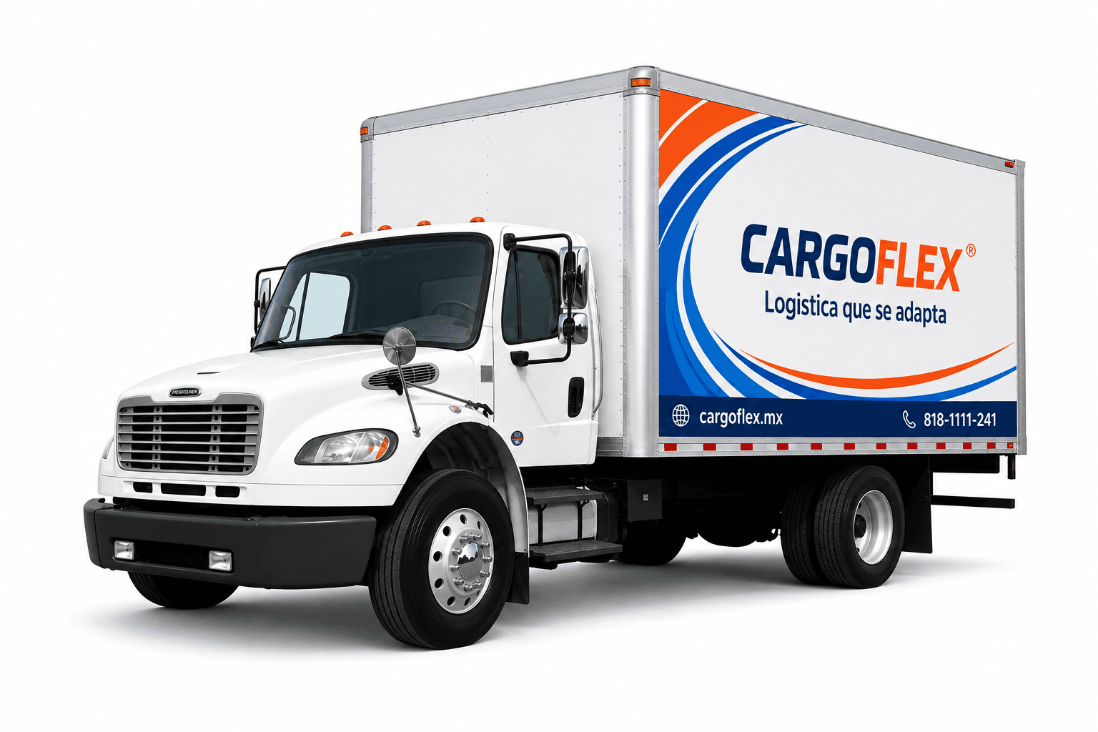 Unidad de caja seca Freightliner M2 para renta de carga en Monterrey